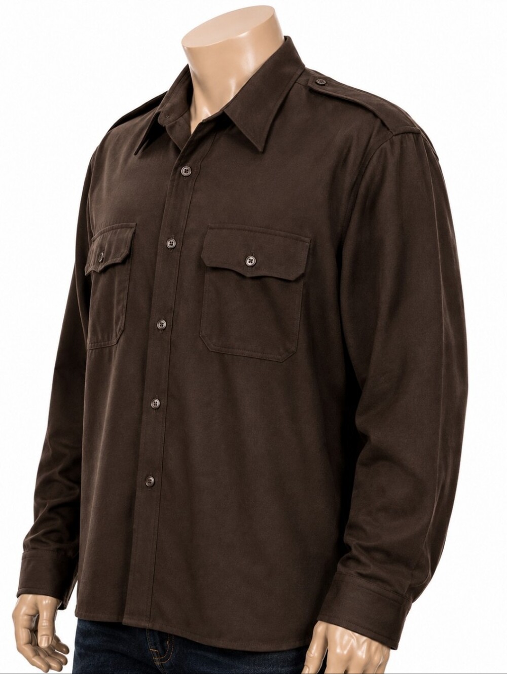 Fying Cross Elegant Brown Button-Down Shirt Men 2XL Party Work Y2k Boho